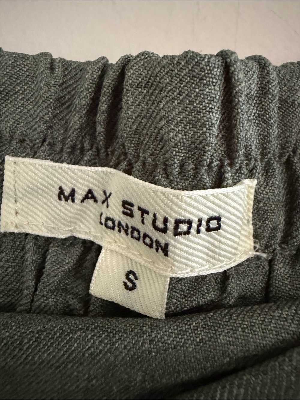 NWT Max Studio London Womens S Green High Rise Wide Leg Pants Elastic Back - Picture 6 of 9